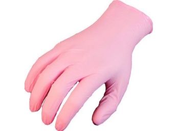 Best N-Dex 6205PF Powder Free  Because We Care Pink Nitrile Exam Gloves (8300 Gloves)