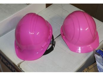 Group Of 4 Pink Hard Hats  (qty 4)