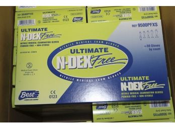 Best Ultimate N-Dex Powder Free  Nitrile Gloves ( 10 Dispensers Of 100 Each)