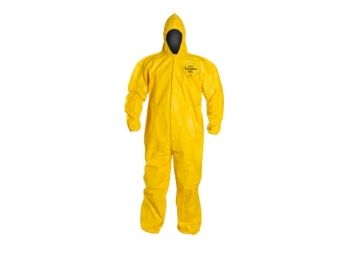 DuPont Tychem QC Coverall With Hood & Elastic Wrists & Ankles - QC127  (Qty 12)