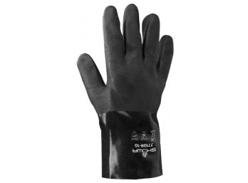 SHOWA BEST 7710R 10-in And 7712R 12-in  Black Knight Chemical  Resistant Gloves (11 Dozen Pairs)