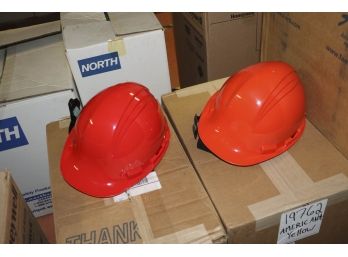 Honeywell Red And Orange Hard Hats  (qty 8)