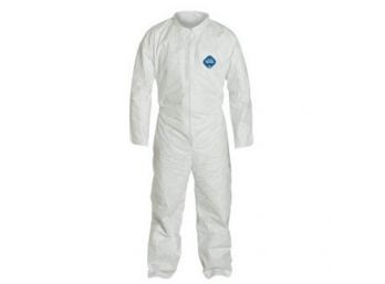 DuPont Tyvek  Coverall. Comfort Fit Design. Collar. Open Wrists And Ankles. Elastic Waist TY120SWH (qty 100)