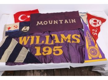 Lot Of Antique & Vintage Pennants Banners Nautical Flags Burgees