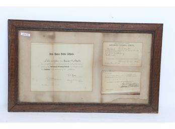 Antique 1906 New Haven Public Schools Bookkeeping Diploma Signed Eli Whitney