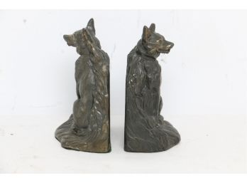 Pair Of Vintage German Shepard Bookends