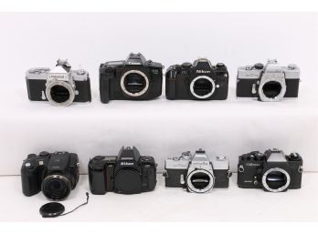 Lot Of Vintage Cameras Including FujiFilm Minolta Nikon