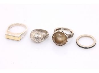 Lot Of 4 Sterling Silver Rings