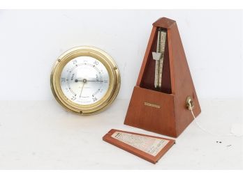 Vintage Seth Thomas Metronome & Barometer