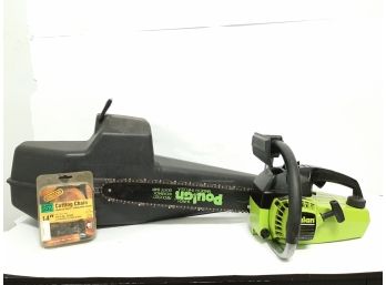 Poulan Woodsman 2000 2.0 C.I. With 14' Reduced Kickback Guide Bar Type II Chainsaw In Case With NOS 14' Chain