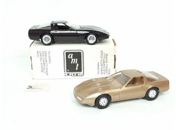 2 AMT ERTL 1986 & 1993 Chevrolet Corvette ZR-1 Promotional Cars - One In Original Box