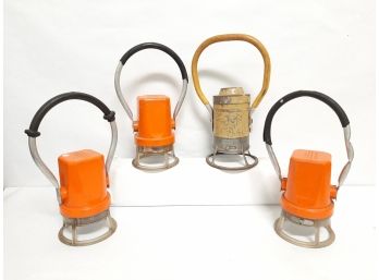 Lot Of (4) Vintage Railroad Lanterns-(3) Starlite 222, Adlake