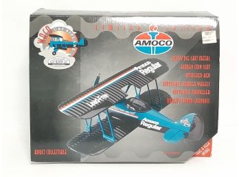 Gearbox Collectibles Limited Edition Amoco Die Cast Metal Airplane Coin Bank With Key New In Box