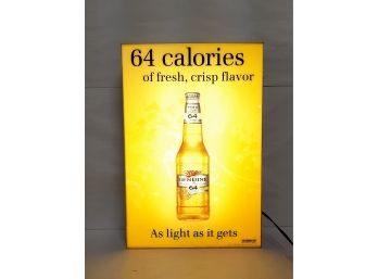 Miller Genuine Draft MGD 64 Lighted Beer Sign 18' X 27' X 4' Deep Excellent Working Condition