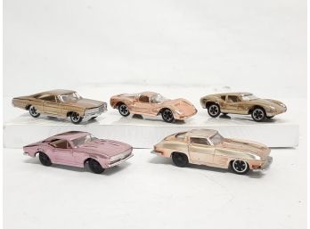 Lot Of (5) Vintage Aurora Cigar Box Cars-ferrari, LOLA GT, Camero, Ford XL-500, Stingray Made In USA