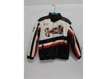 Vintage Indy Racing League Indianapolis 500 Vinyl Racing Jacket Size L Good Used Condition
