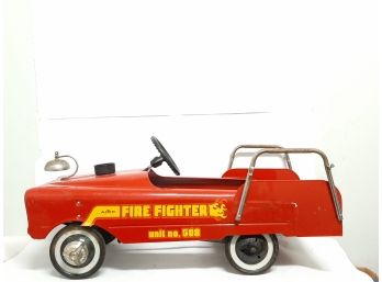 Vintage AMF Pressed Steel Firefighter Pedal Car No. 508 41' Long