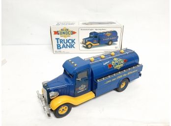 MARX Toys Blue Sunoco Truck Bank Collectors Series No. 1 Limited Edition 1993 Plastic Coin Bank