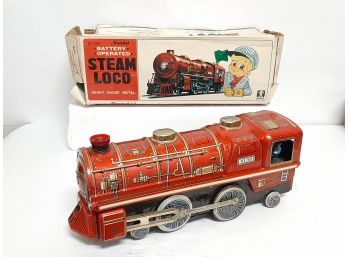 Vintage Bandai Battery Operated Steam Locomotive No. 4130 Made In Japan Tin Metal