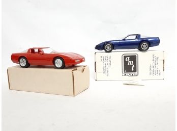 Lot Of (2) Vintage ERTL AMT Chevrolet Corvette ZR-1 Promotional Model Cars In Boxes