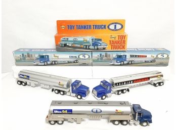Lot Of (3) Sunoco Toy Tanker Trucks Battery Operated Circa 1994 And 1998 Original Boxes  EXCELLENT COND!
