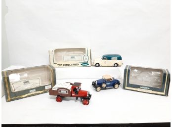 (3) Piece ERTL Lot Agway Die Cast Metal Car/Truck Models- 1930 Ford Roadster 1925 Kenworth & 1951 Panel Truck
