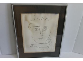 Pablo Picasso Etching With Certificate As Is