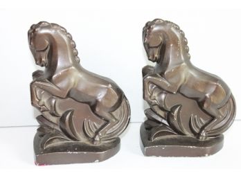 Art Deco Horse Bookends