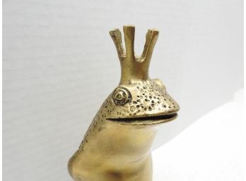 1970s Solid Brass King Bullfrog