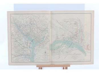 Civil War Map Of City Of Richmond & The Defenses Of Washington - 28' X 18'