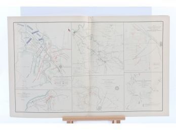 Civil War Map Of The Battle At Murfreesborough, Tennessee, In 1862 - 28.5' X 18'