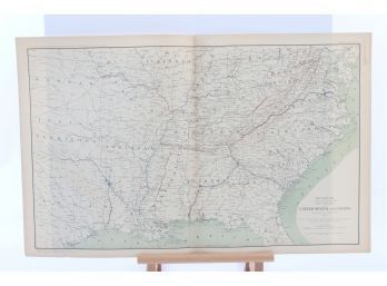Civil War Map Of A Section Of The United States & Canada In 1863 - 28.5' X 18'