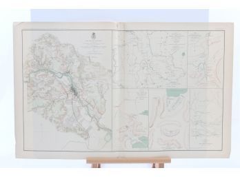 Civil War Map Of Battle At Dry Fork Creek, Sioux Expedition, And Fight At Buzzard Roost, GA -28.5' X 18'