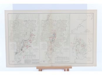 Large Civil War Map Of The Battle Of Chickamauga - Perfect For Framing