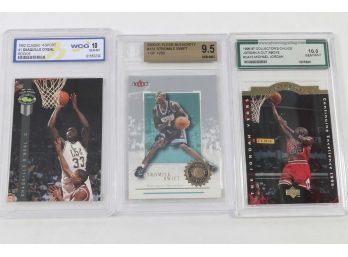 Michael Jordan And Shaquille O'neal Graded 10 Card