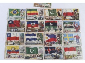 1956 Topps Flags Of The World Cards - 20 Cards