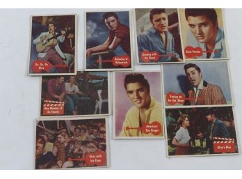 1956 Topps Elvis Cards - 9 Cards - NIce Shape!