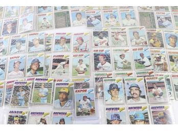 1977 Topps Baseball Grouping With Stars And Mark Fidrych