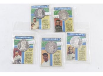 5 - 1oz Silver Baseball Coins - Famous Players