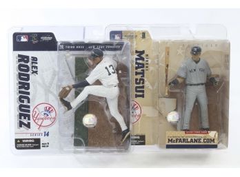 Alex Rodriguez And Hideki Matsui McFarline Figurines