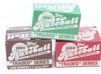 1986 Topps Traded Set - Factory Fresh! + 1987, 1990 Topps Traded Sets