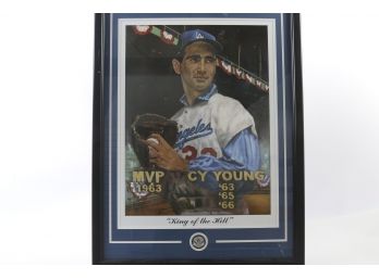 Sandy Koufax 24x36 Lithograph Professional Framed And Matted - Great Piece