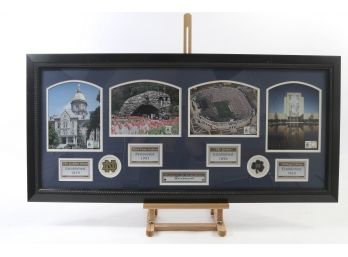 Notre Dame 8x10 Photo Collage With Name Plaques And Emblems