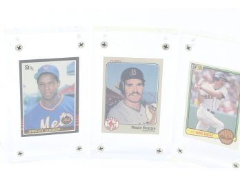 Wade Boggs And Dwight Gooden RC Card Lot - 3 Cards