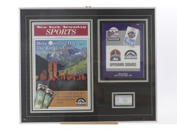 New York Mets And Colorado Rookies Inaugural Baseball Game Display