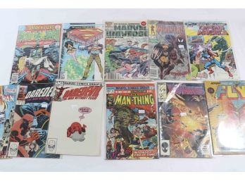 Vintage Marvel Comic Book Lot - Daredevil, Spiderman, The Fly And More.