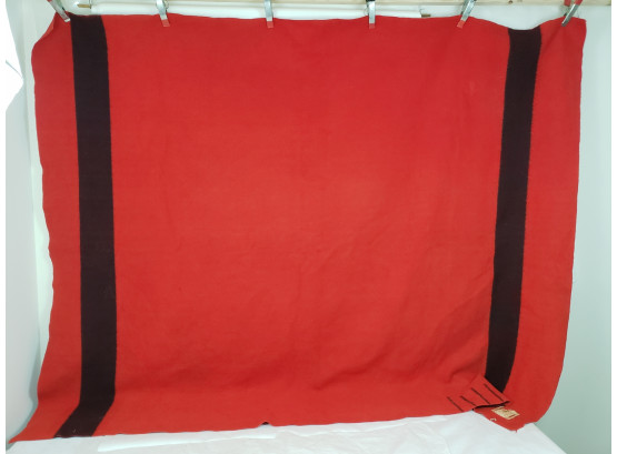 Gorgeous Red Hudson's Bay 4 Point Wool Blanket