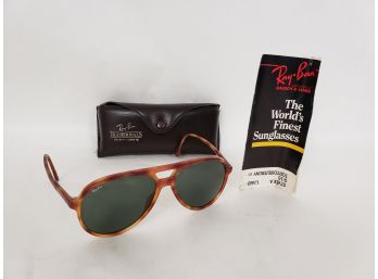 Vintage Ray-ban Sunglasses With Case And Papers