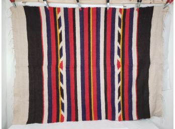 Nice Southwest Native American Rio Grande Hand Woven Wool Blanket