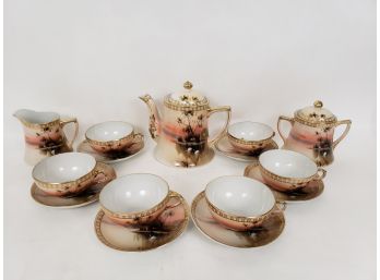 Wonderful Hand Painted Japanese Moriage Teaset